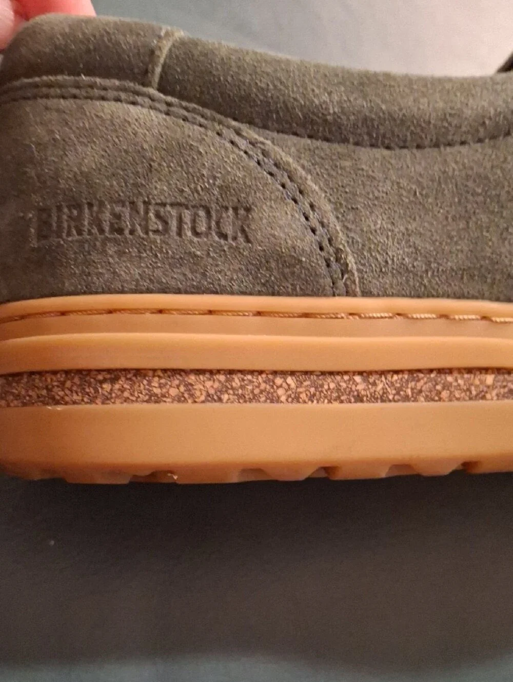 Birkenstock Oswego Suede Leather Slip On Shoes- Thyme Color EU39